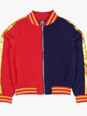 NWT Suicide Squad Harley Quinn Satin Bomber Jacket Size S